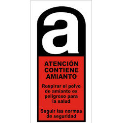 Aviso contenido amianto