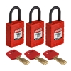 Candado safekey compacto nailon pack 3