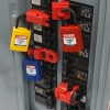 Ejemplo uso Safekey LOTO (Lockout / Tagout) candado con arco de plástico